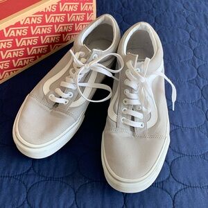Old Skool Drizzle Grey White Vans